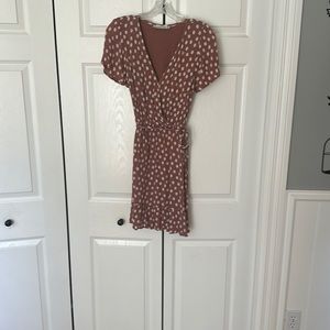 Abercrombie & Fitch brown and white polka dot dress. Size small